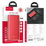 Портативное ЗУ Hoco J68 10000mAh с дисплеем красный — изображение 3