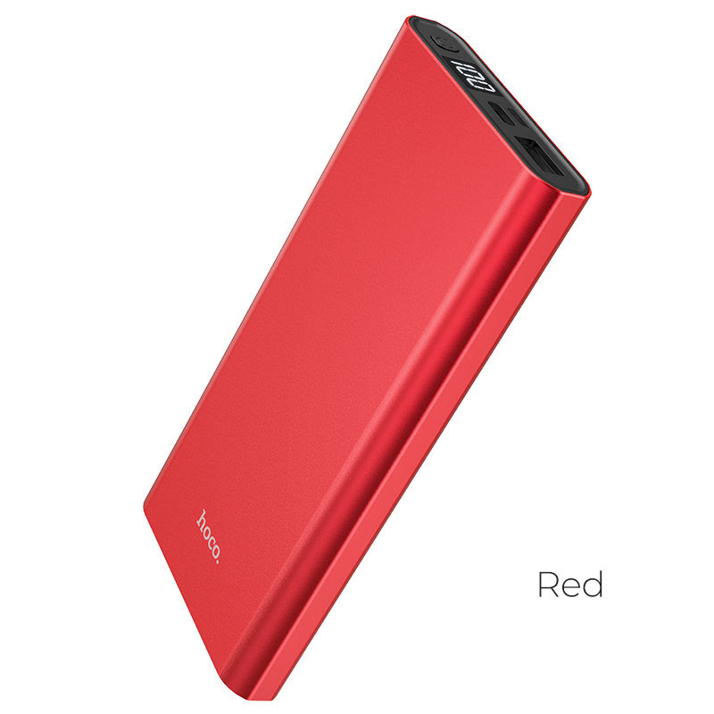 hoco-j68-resourceful-digital-display-power-bank-10000mah-red Портативное ЗУ Hoco J68 10000mAh с дисплеем красный — изображение 1