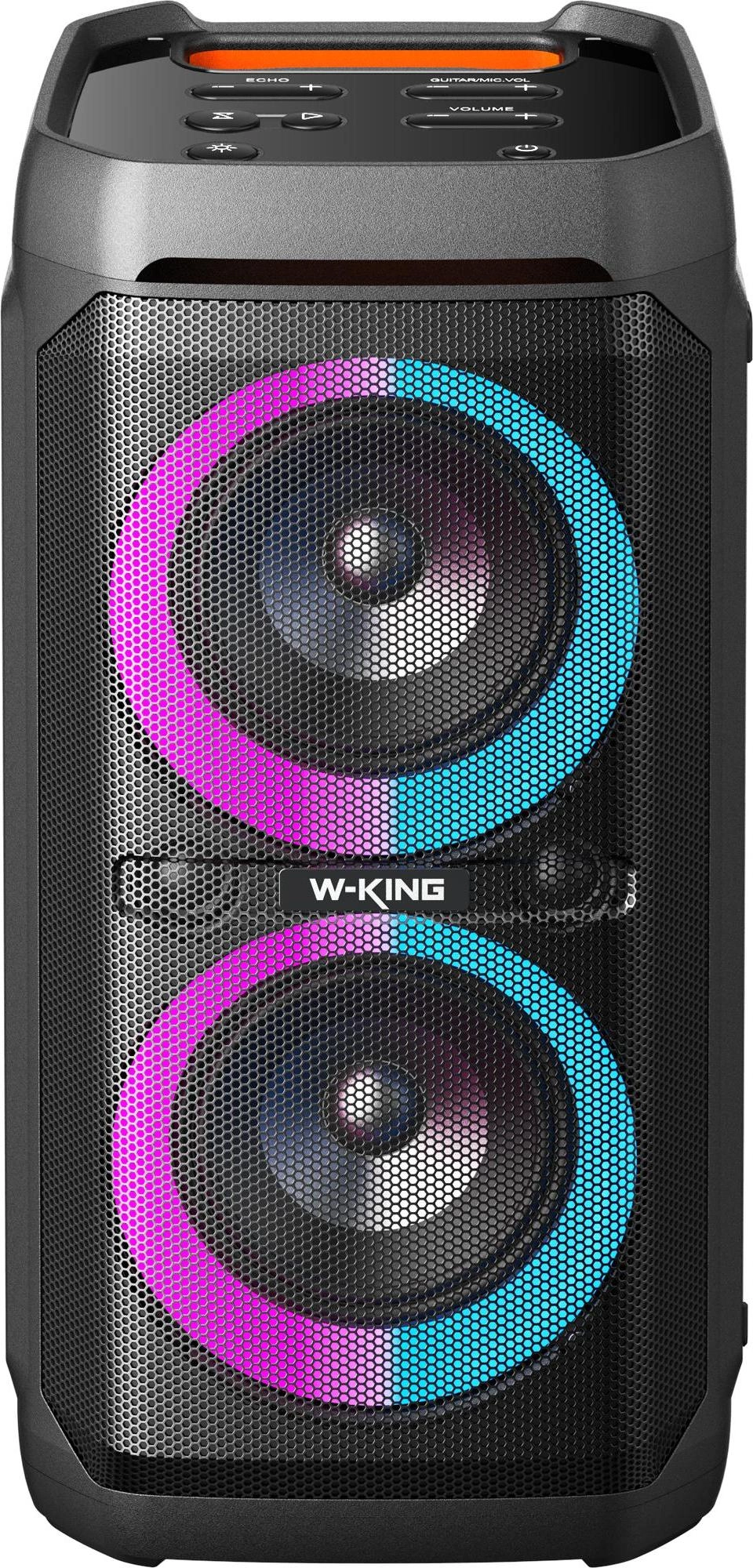 Колонка портативная w king t11 plus с 2 мя микрофонами чёрный Колонка портативная w king t11 plus с 2 мя микрофонами чёрный