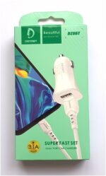 АЗУ Denmen DZ06T 2USB 3.1A Type-C Белый — изображение 3