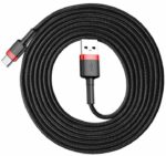 Дата-кабель Baseus Cafule CATKLF-C91 USB/USB-C 2м красно-чёрный — изображение 2