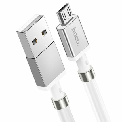 Дата-кабель Hoco U91 MicroUSB 1m White