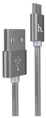 Дата-кабель Hoco X2 USB/MicroUSB 1м тёмно-серый — изображение 3