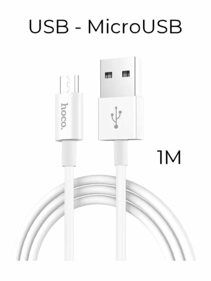 Дата-кабель Hoco X23 MicroUSB 1m White