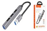 USB-хаб Hoco HB26 4in1 USB/1USB 3.0+3USB 2.0 Серый — изображение 3