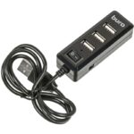 USB-хаб Buro (BU-HUB4-0.5L-U) 2.0 Черный