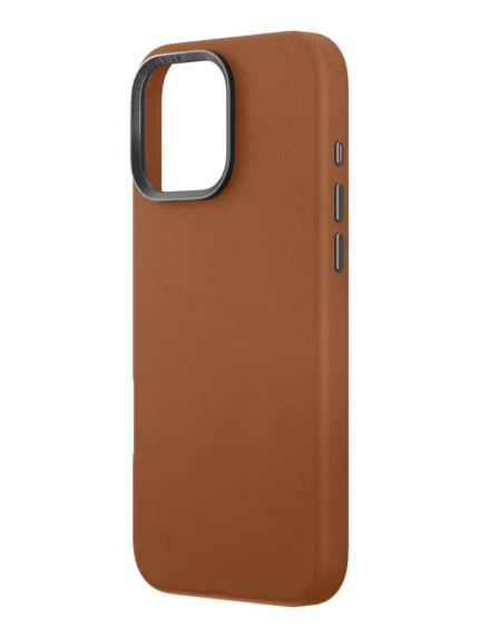 Накладка пластик/кожа Victoria Iphone 16 PRO коричневый