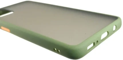 Накладка силикон/пластик PRC матовая с цветными краями и кольцом Samsung A36/A56 синий