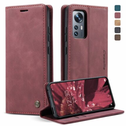 Чехол-книжка Fashion Case Xiaomi Redmi Note 14 4G тёмно-красный