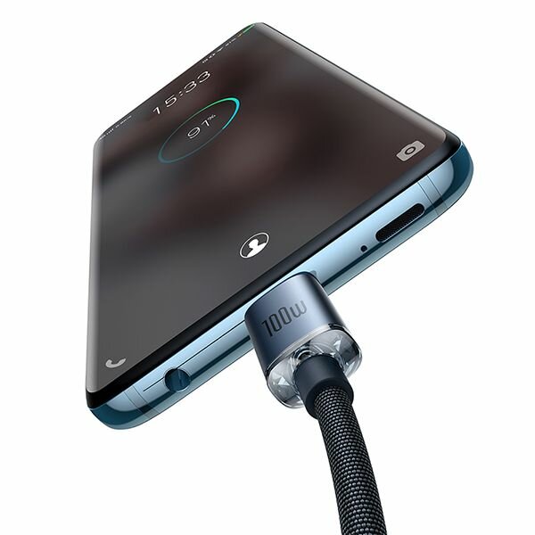 Дата-кабель Baseus Crystal Shine CAJY000701 USB-C/USB-C 100W 2м чёрный Дата-кабель Baseus Crystal Shine CAJY000701 USB-C/USB-C 100W 2м чёрный