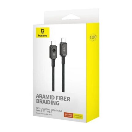 Дата-кабель Baseus Pudding P10355702111-01 USB-C/USB-C 100W 2м чёрный