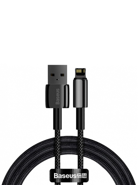Дата-кабель Baseus Tungsten Gold CALWJ-A01 USB/Lightning 2м чёрный Дата-кабель Baseus Tungsten Gold CALWJ-A01 USB/Lightning 2м чёрный
