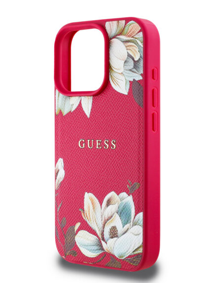 Накладка пластик/кожа Victoria Apple iPhone 15 Pro Max фуксия