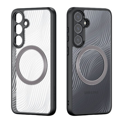 Накладка пластик/кожа Victoria Samsung A06 чёрный