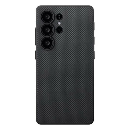 Накладка пластик/кожа Victoria Samsung S25 Ultra чёрный