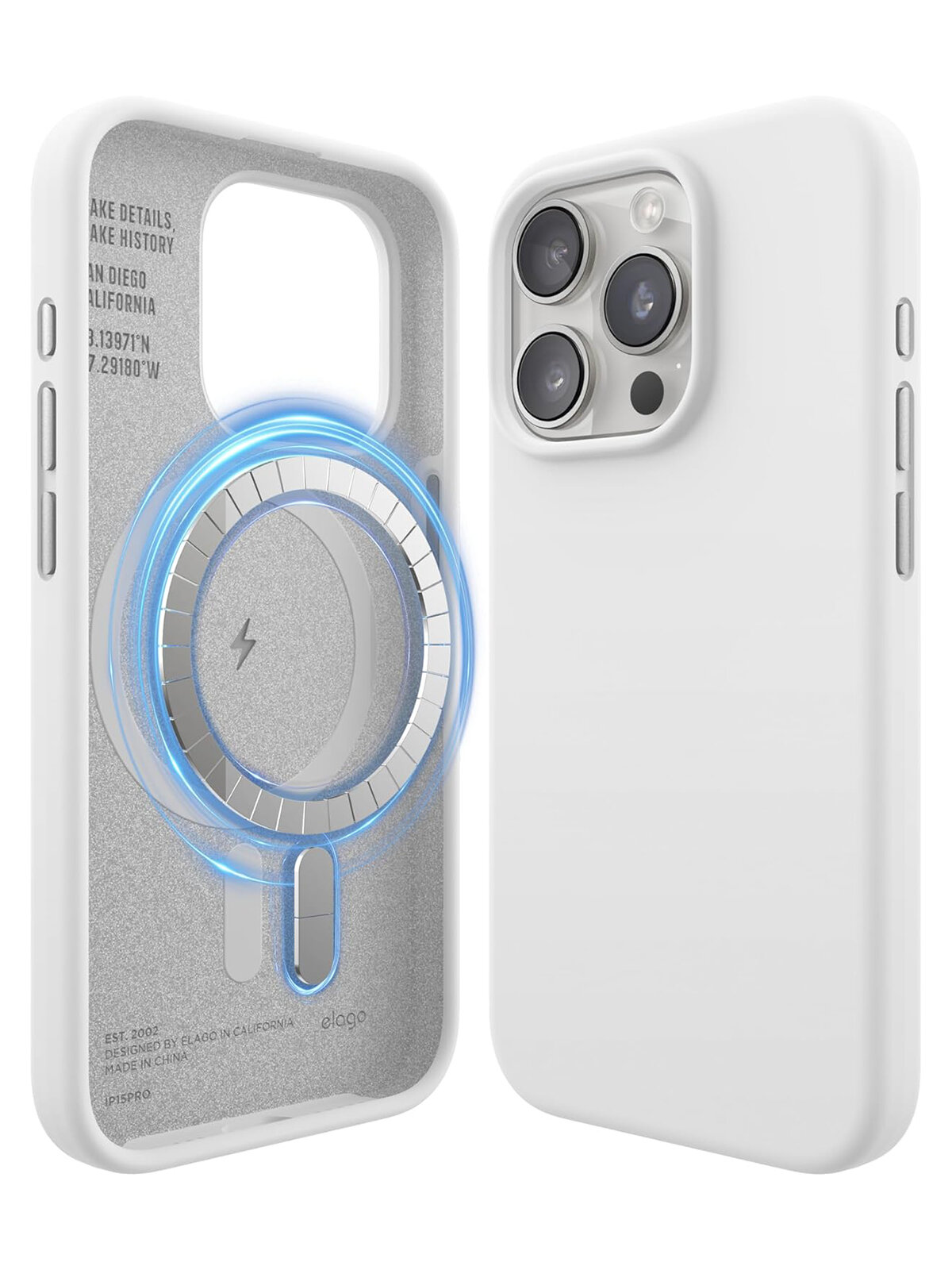Накладка силикон/пластик Camelia Shadow матовая c Magsafe Apple Iphone 15 Pro фиолетовый Накладка силикон/пластик Camelia Shadow матовая c Magsafe Apple Iphone 15 Pro фиолетовый