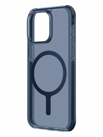 Накладка силикон/пластик Camelia Shadow матовая c Magsafe Apple Iphone 15 Pro Max тёмно-синий