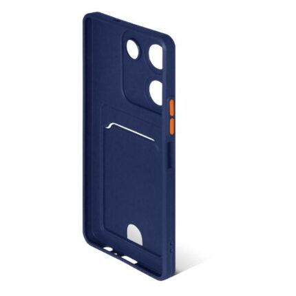 Накладка силикон/пластик PRC Armor Tecno Spark 30 Pro с подставкой Dark Blue