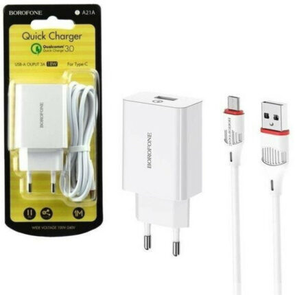 СЗУ Borofone BA21A 1USB 18W USB/Type-C белый
