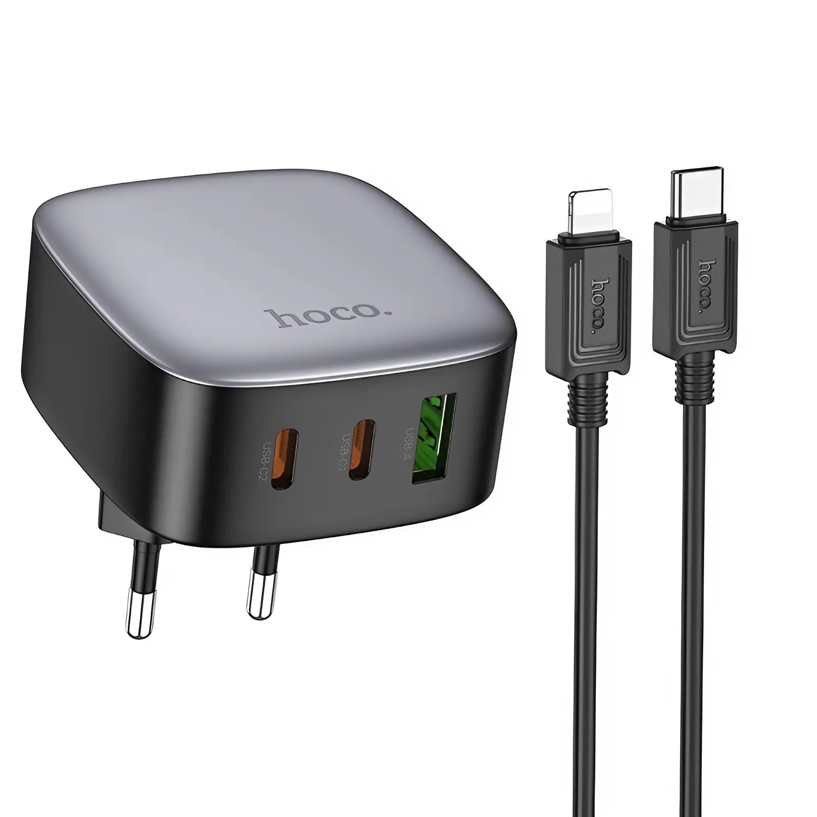 СЗУ Hoco N56 2USB+2USB-C 30W USB-C/USB-C чёрный СЗУ Hoco N56 2USB+2USB-C 30W USB-C/USB-C чёрный