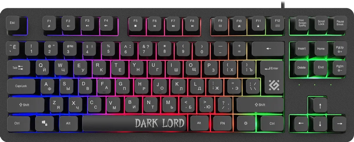 a4173fda-8e4f-4bd3-97d4-397285b273c1 Клавиатура проводная игровая мембранная Defender Dark Lord GK-580 Черный — изображение 1