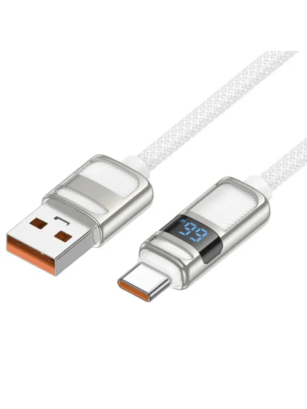 Дата-кабель Hoco U137 USB-C/USB-C 60W 1.2м белый