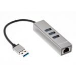 USB-хаб Telecom USB 3.0 -RJ45, 3 USB 2.0