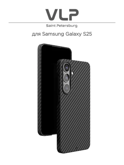 Накладка пластик Two Different Leather Case MagSafe Samsung S25 чёрный