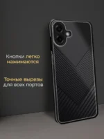Накладка силикон Карбон Samsung A07 чёрный — изображение 3