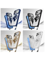 Накладка силикон/пластик SkyArmor Unuk MagSafe Apple iPhone 17 мондриан синий — изображение 2