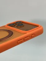Накладка силикон/пластик SkyArmor Unuk MagSafe Apple iPhone 17 Pro Max золотая гора — изображение 4
