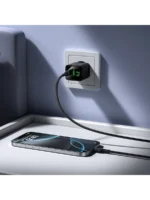 СЗУ Hoco CS84A 1USB+1USB-C 30W с дисплеем адаптер чёрный — изображение 7