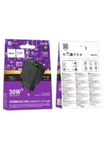 СЗУ Hoco CS84A 1USB+1USB-C 30W с дисплеем адаптер чёрный — изображение 9