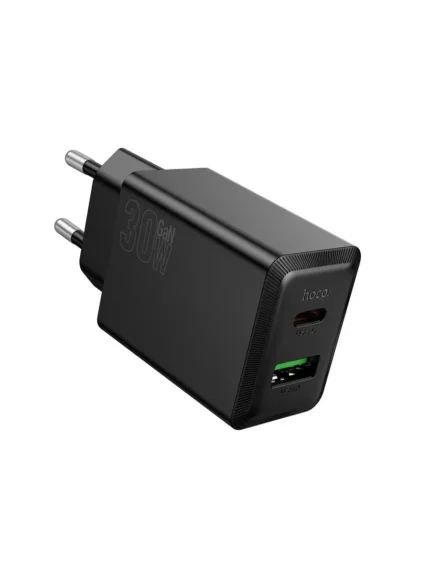 СЗУ Hoco N71 1USB+1USB-C 30W адаптер чёрный