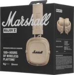 Наушники беспроводные полноразмерные с микрофоном Marshall Major V Original бежевый — изображение 9