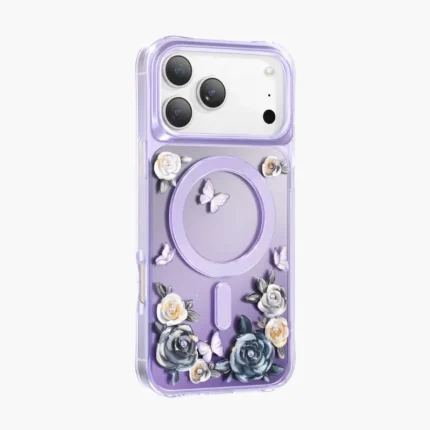 Накладка Keephone Roseland MagSafe Apple iPhone 17 Pro фиолетовый