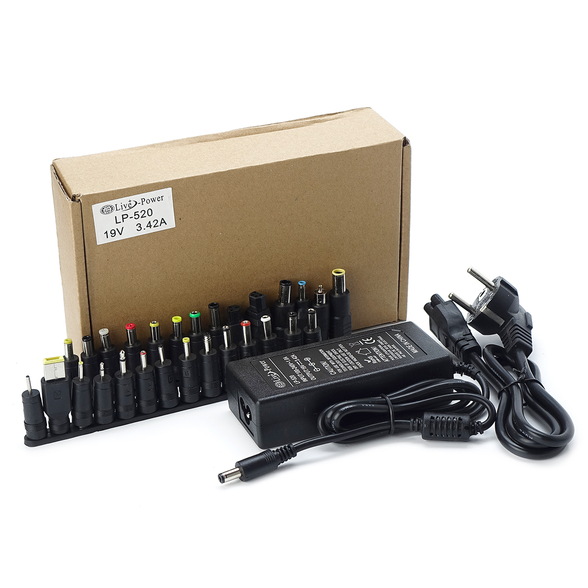 20fualz1troxbtq5ek0gemznhhz9u41b Универсальное ЗУ для ноутбуков Live-Power LP-520 19V 3.42 А Черный — изображение 1