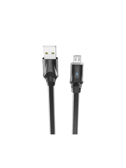 Дата-кабель Borofone BU12 USB/MicroUSB 1.2м чёрный