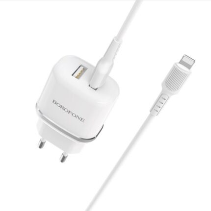 СЗУ Borofone BA25A 2USB 12W USB/Lightning белый