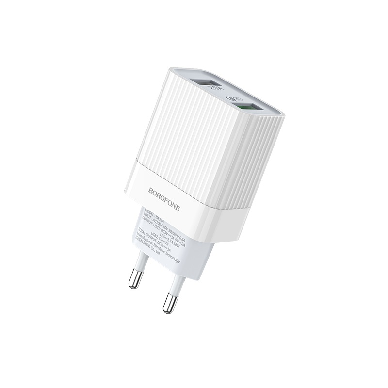 СЗУ Borofone BA39A 2USB 18W USB/Lightning белый СЗУ Borofone BA39A 2USB 18W USB/Lightning белый