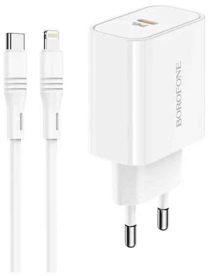 СЗУ Borofone BA57A 1USB-C 20W USB-C/Lightning белый