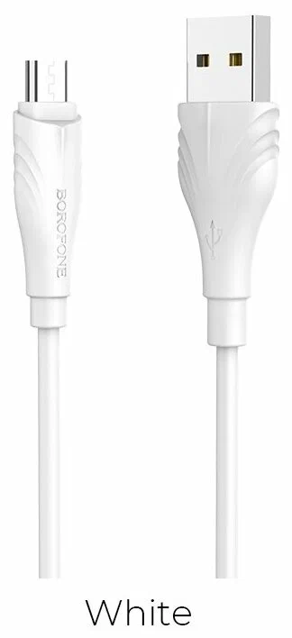 Дата-кабель Borofone BX18 USB/MicroUSB 2м белый