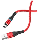Дата-кабель Borofone BU16 Magnetic БПД USB/USB-C 1.2м красный