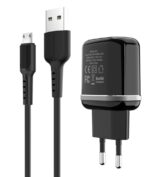 СЗУ Borofone BA25A 2USB 12W USB/MicroUSB чёрный