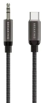 Кабель Breaking AUX/USB-C 1м чёрный