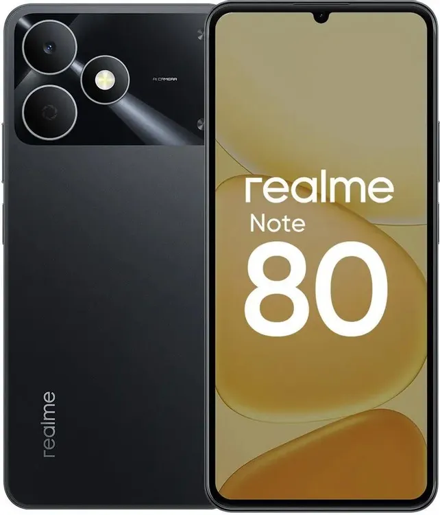 5b66985f-f4cf-470b-92f7-f228a7d2970e Смартфон Realme Note 80 4/128GB Черный — изображение 1