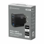 СЗУ Breaking WC19 1USB+2USB-C 65W адаптер чёрный