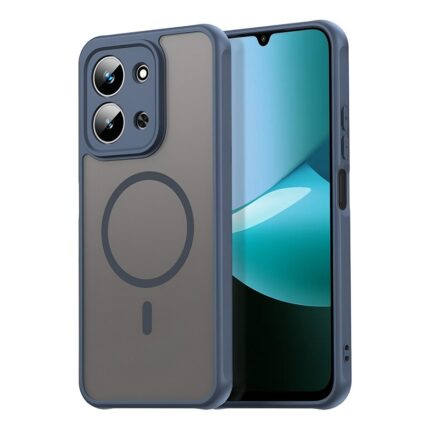 Накладка силикон/пластик PRC с окантовкой MagSafe Xiaomi Poco X8 Pro Max синий