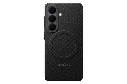 Накладка пластик Carbon Fiber MagSafe Samsung S26 чёрный