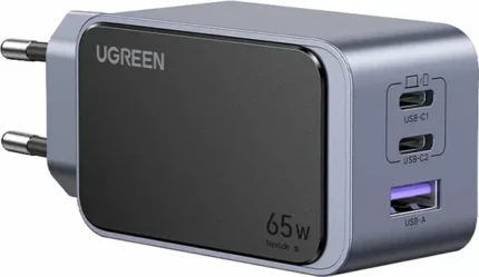 СЗУ Ugreen X553-35042 1USB+2USB-C 65W адаптер серый